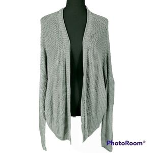 Maurices sz L/XL Knit Open Front Grey Cardigan